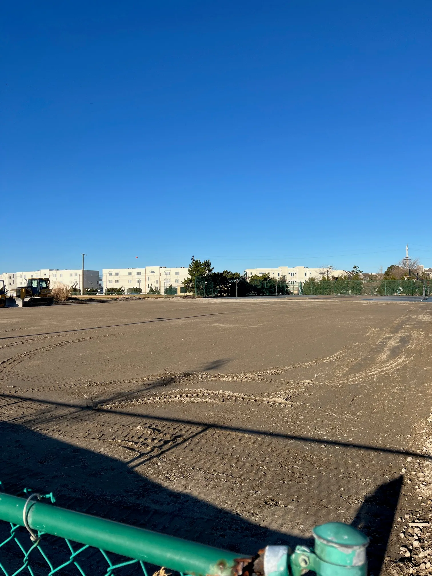Space is cleared for three new tennis courts in Avalon's 8th Street recreation complex.
