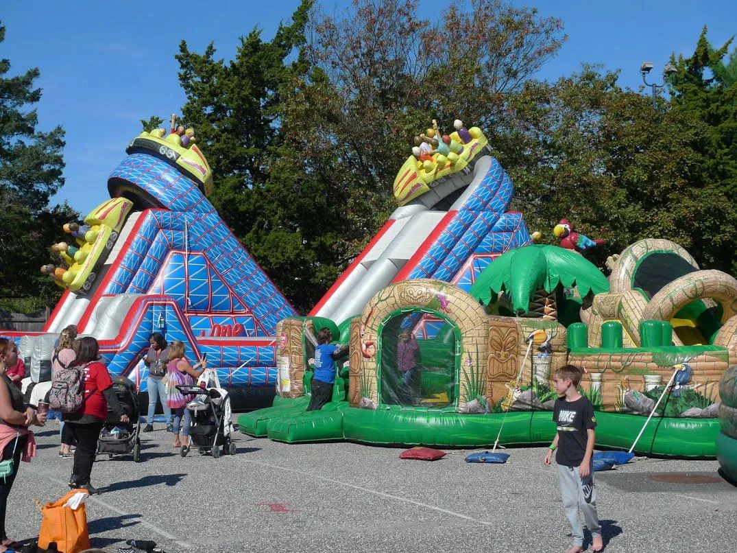 Inflatable activities at the Middle Township Harvest Festival
